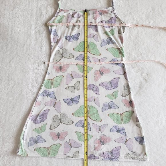 PRETTYLITTLETHING Bodycon Butterfly Print Spaghetti Strap Mini Dress Sz 4 - Picture 11 of 12